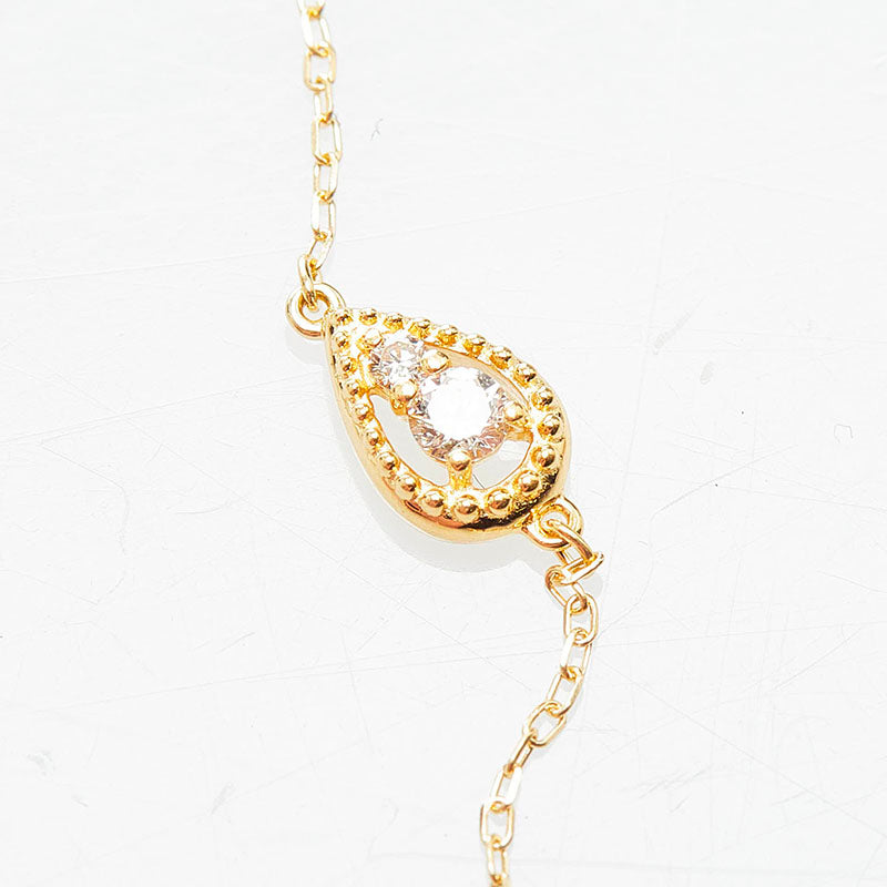 18K  Beaded Chain Necklace