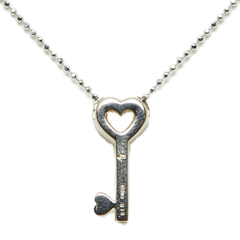 18k Gold Diamond Key Pendant Necklace