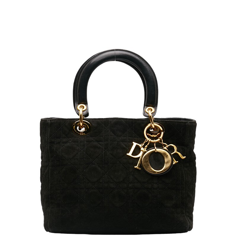 Medium Cannage Suede Lady Dior Bag