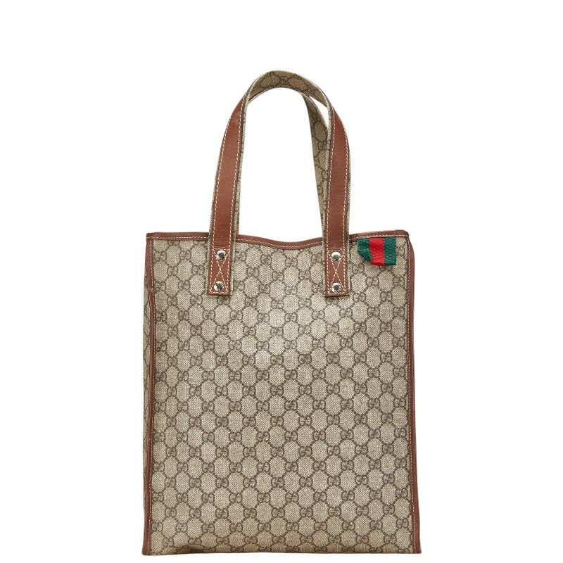 Gucci GG Supreme Shelle Line PVC Leather Tote Bag