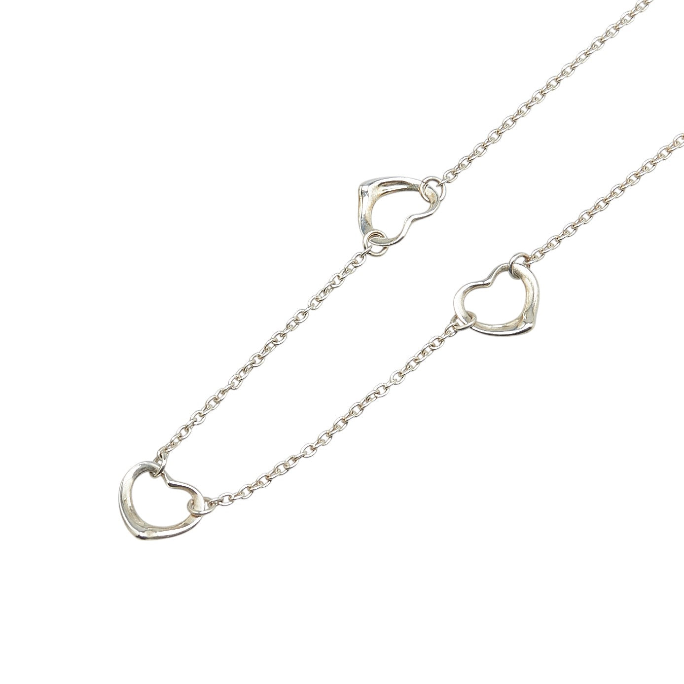 Tiffany & Co. Elsa Peretti Open Heart Necklace Sterling Silver