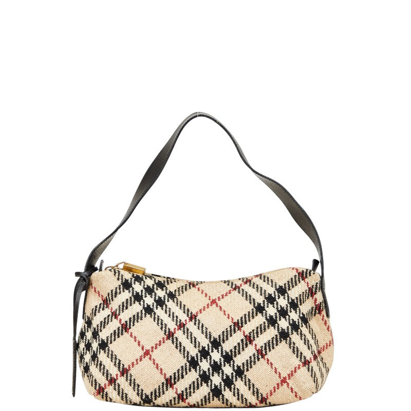 Burberry Nova Check Wool Leather Shoulder Bag – LuxUness