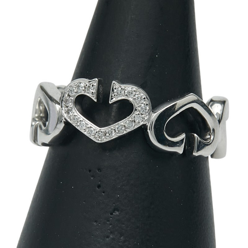 C Heart Au750 White Gold Diamond Ring