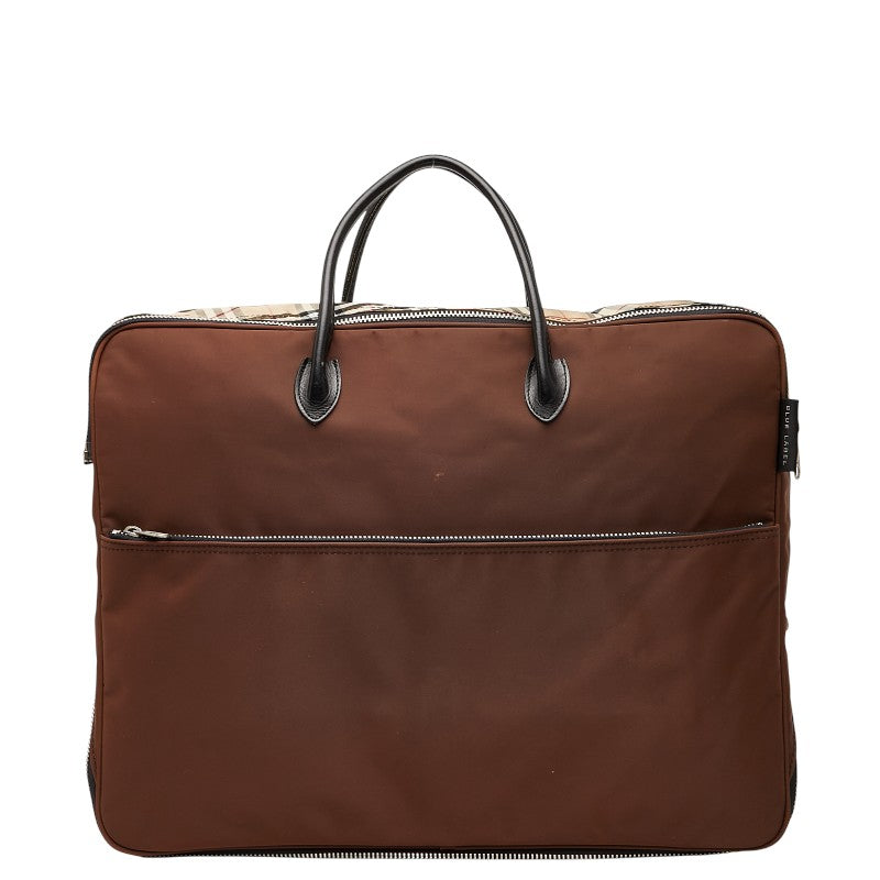 Burberry Nova Check Nylon Leather Handbag