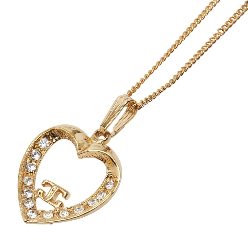 Givenchy Heart Motif Rhinestone Necklace
