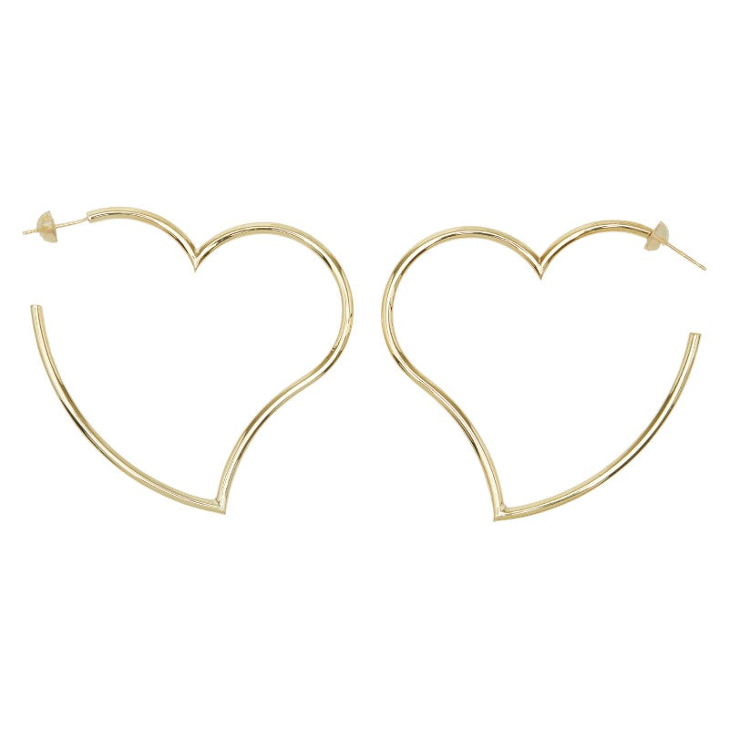 Au750 Heart Stud Earrings