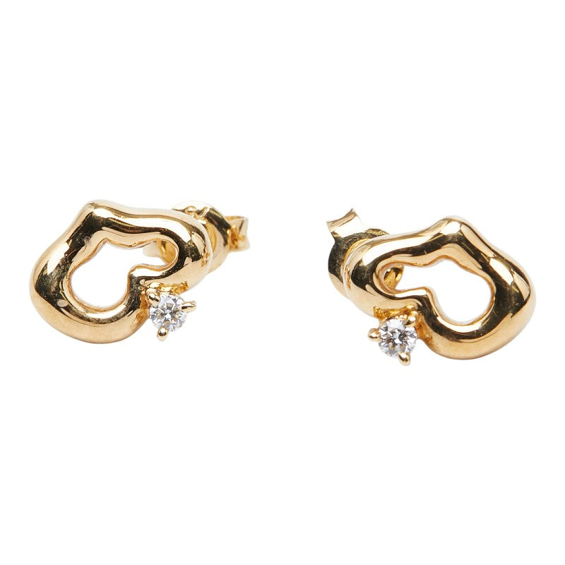 Au750 Diamond Heart Earrings