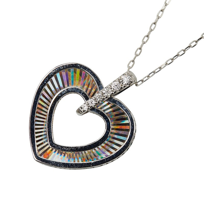 Au750 White Gold Heart Diamond Necklace