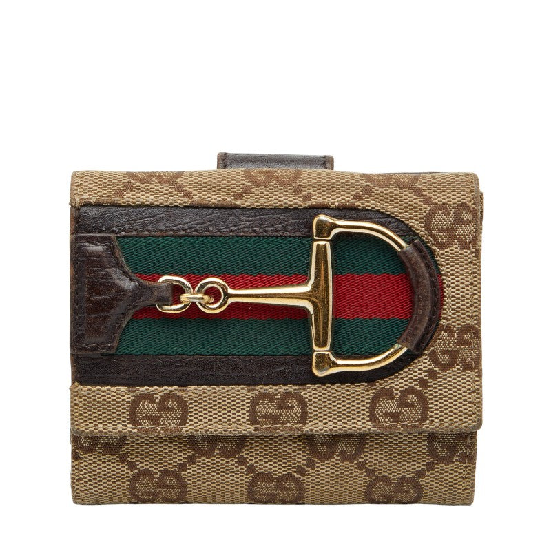 Gucci Horsebit GG Canvas Bifold Wallet
