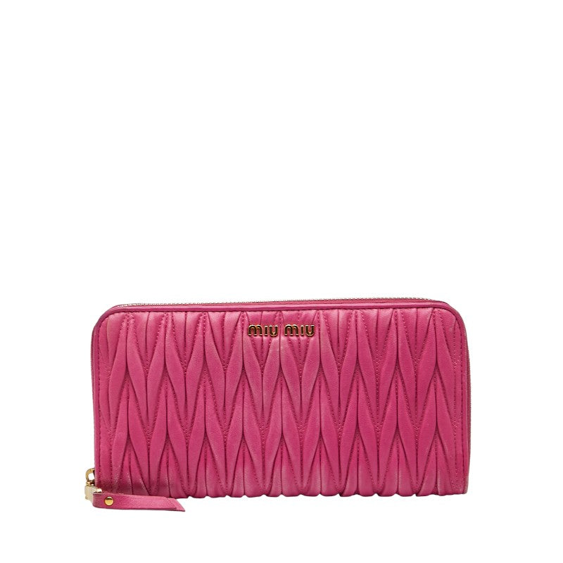 MIUMIU Matelassé Leather Long Wallet
