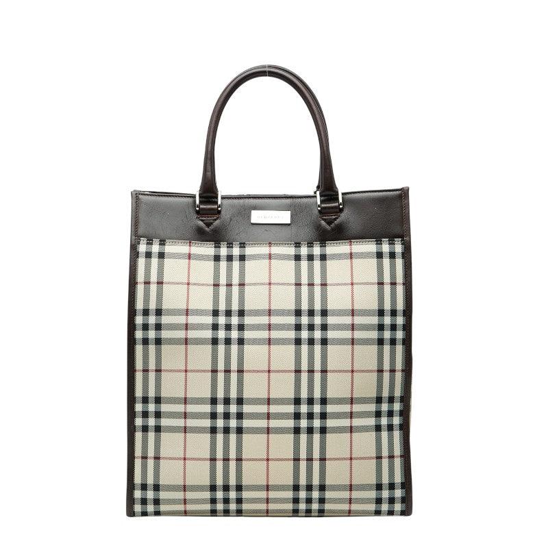 Burberry Nova Check PVC Leather Tote Bag