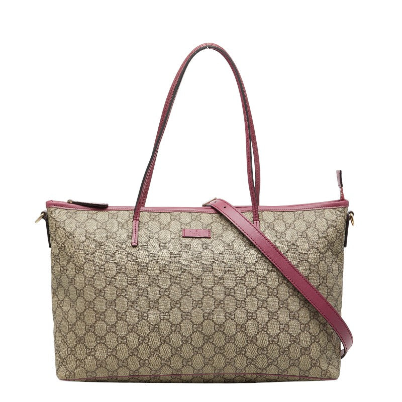 Gucci GG Supreme Canvas Leather 2way Tote Bag