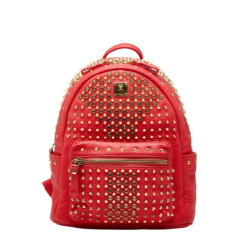 MCM Studs Leather Backpack
