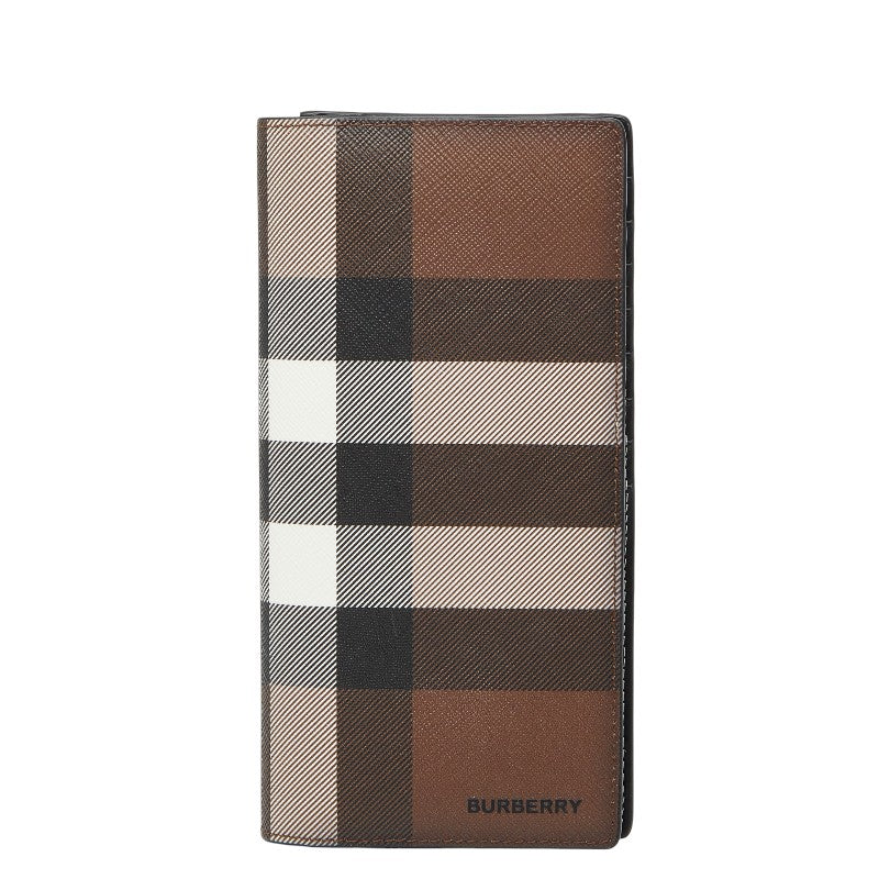 Burberry Check PVC Leather Long Wallet