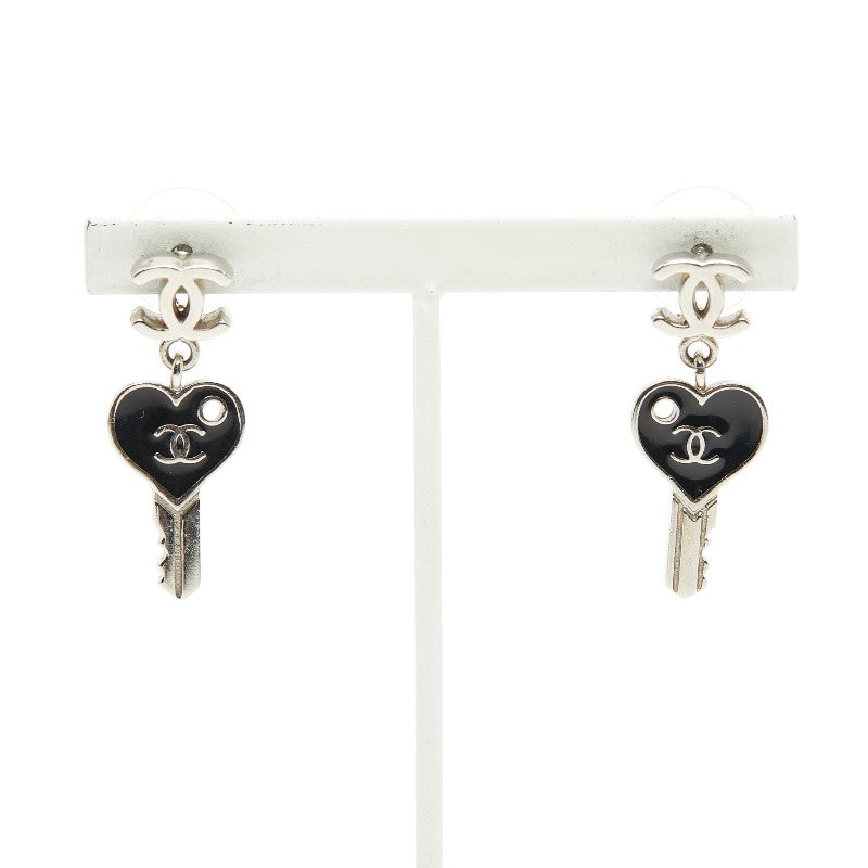 Chanel Coco Mark Heart Key Earrings
