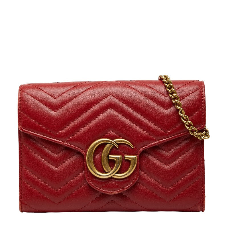 Gucci GG Marmont Leather Chain Shoulder Bag