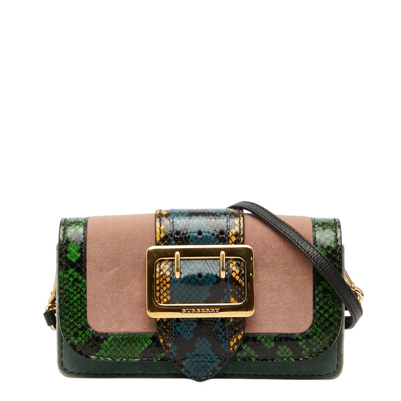 Burberry Patchwork Leather Suede Shoulder Bag