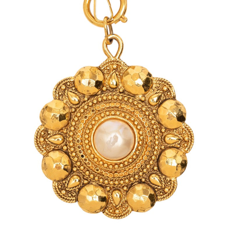 Chanel Vintage Flower Round Necklace