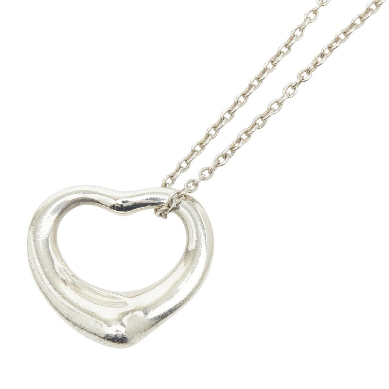 Tiffany&Co. Open Heart 925 Silver Pendant Necklace