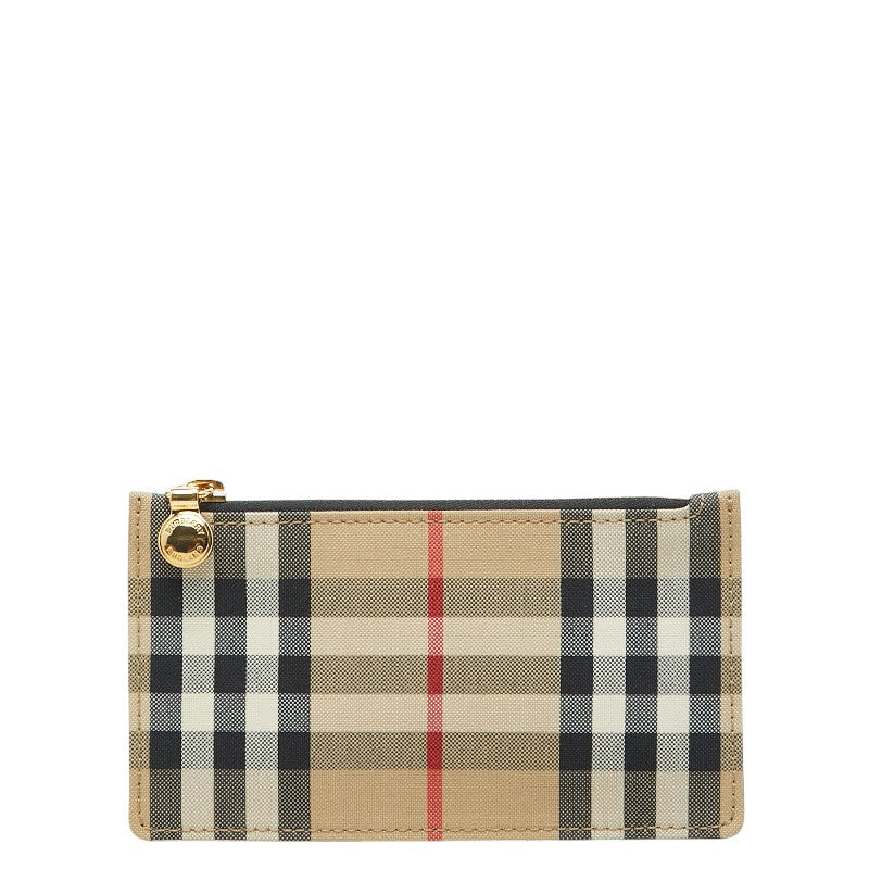 Burberry Nova Check Canvas Leather Coin Case