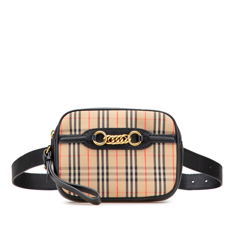 Burberry Nova Check Canvas Leather Waist Bag