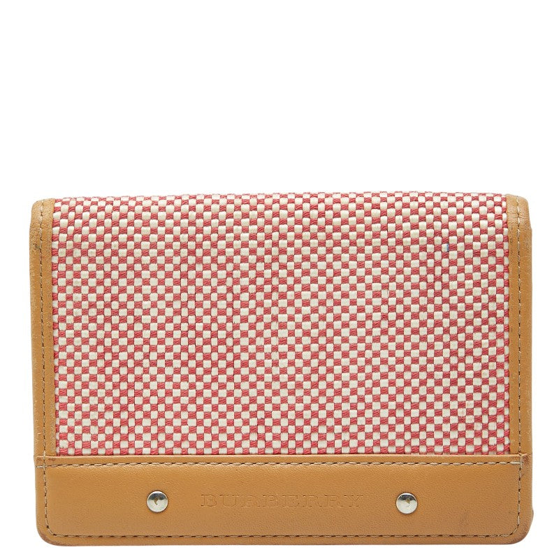 Burberry Leather Canvas Card Case