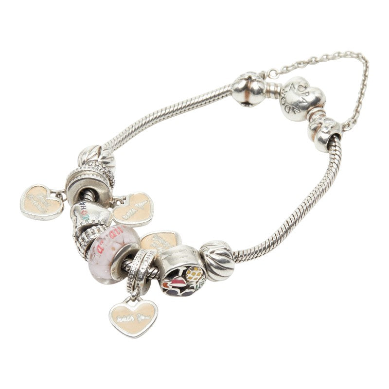 PANDORA Heart Line Stone SV925 Bracelet