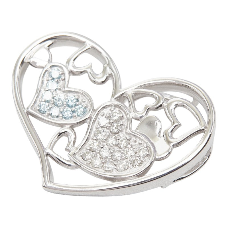 Au750 White Gold Diamond Heart Pendant