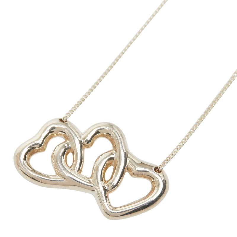 Tiffany&Co. Triple Open Heart Silver Necklace