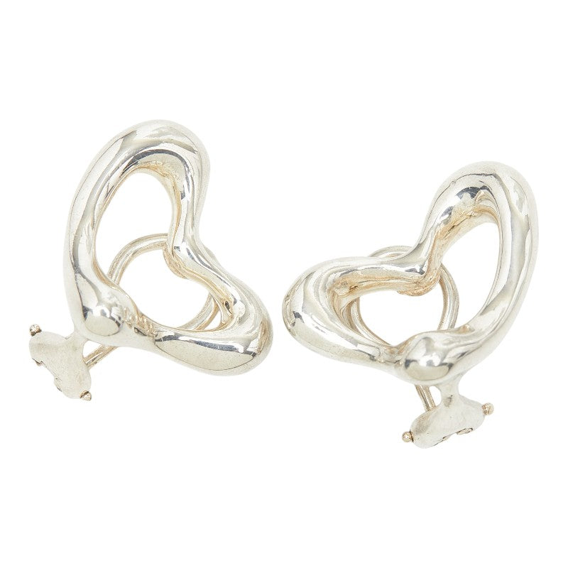Tiffany&Co. Elsa Peretti Open Heart Silver Earrings
