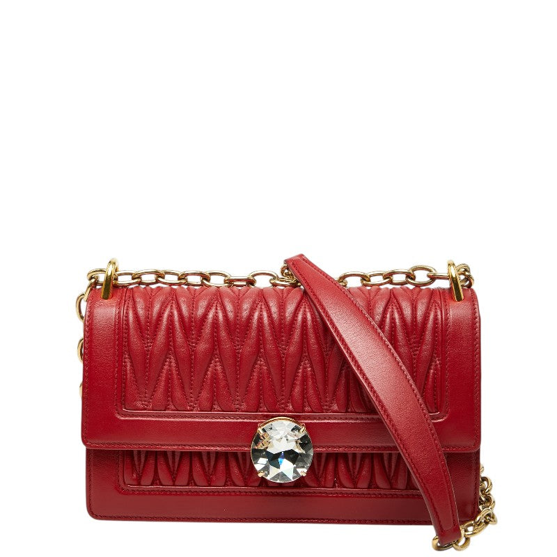 Miu Miu Solitare Matelasse Leather Shoulder Bag