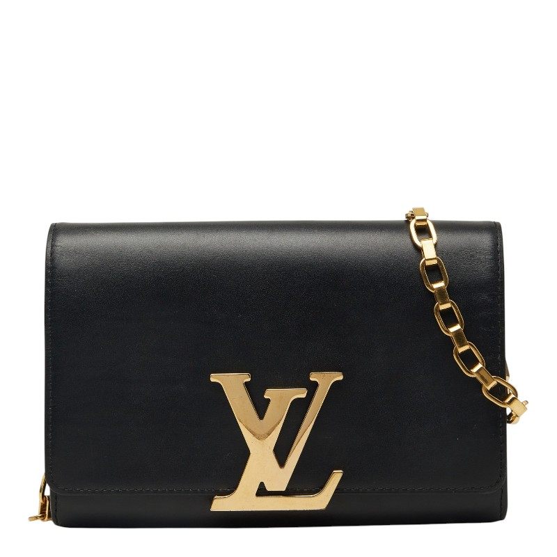 Louis Vuitton Pochette Louise MM Leather Chain Shoulder Bag