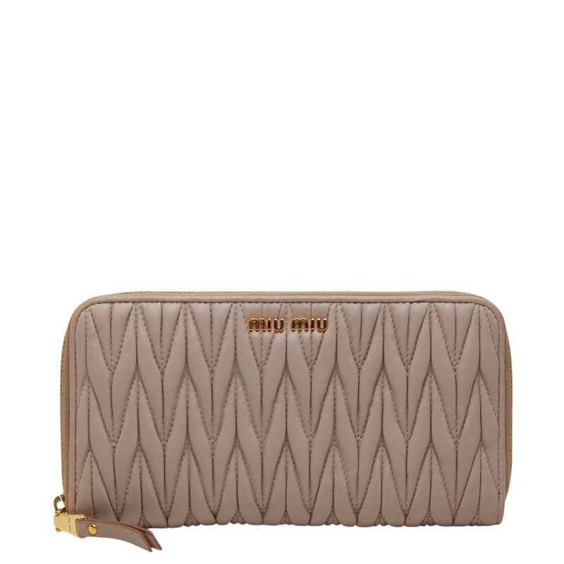 Miu Miu Matelassé Leather Long Wallet
