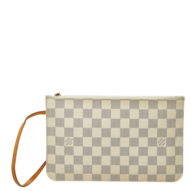Louis Vuitton Neverfull Pochette Damier Azur Pouch
