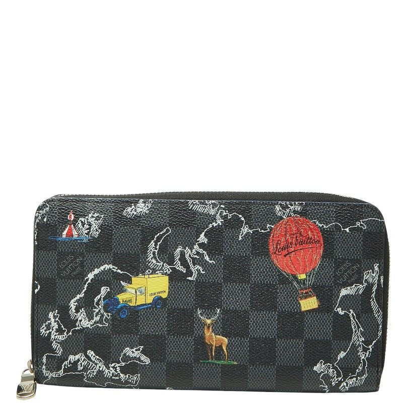 Louis Vuitton Zippy Organizer NM Map Damier Graphite Wallet