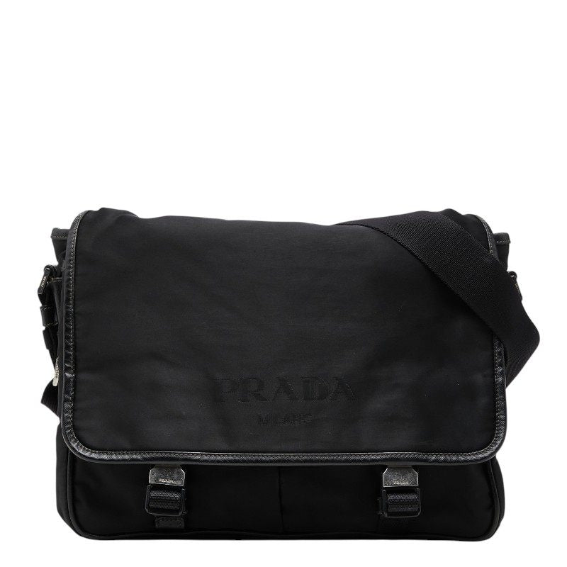 Prada Nylon Leather Shoulder Bag