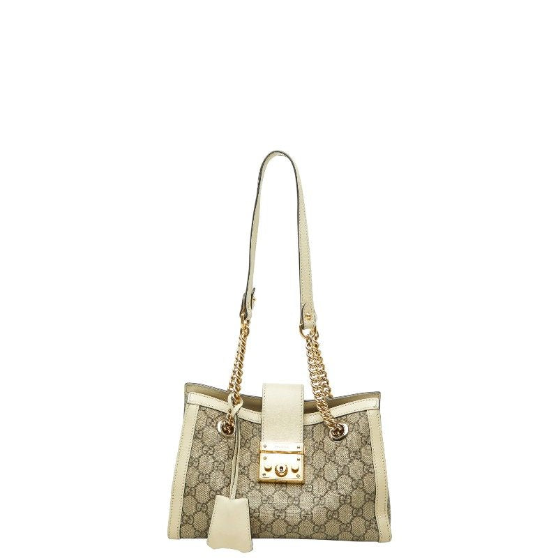 Gucci GG Supreme Padlock PVC Shoulder Bag