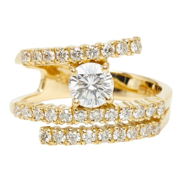 Au750 Diamond Screw Motif Ring