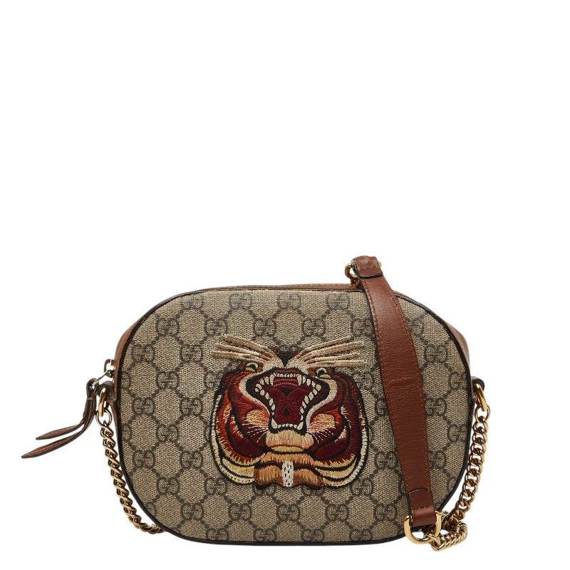Gucci GG Supreme Tiger Shoulder Bag