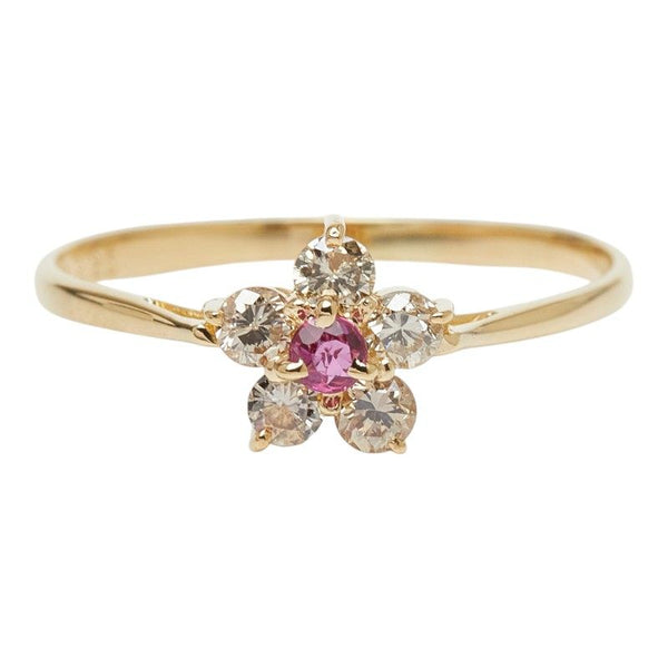 Au750 Ruby Diamond Ring