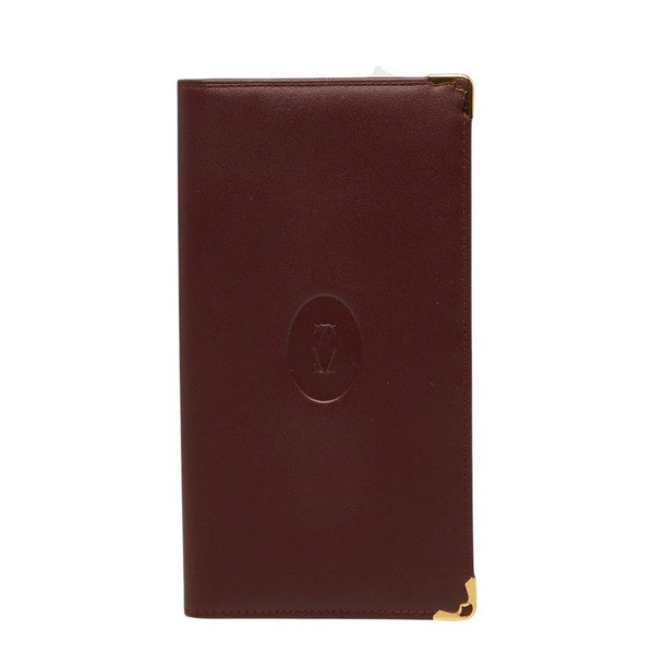 Cartier Must Line Leather Long Bifold Wallet