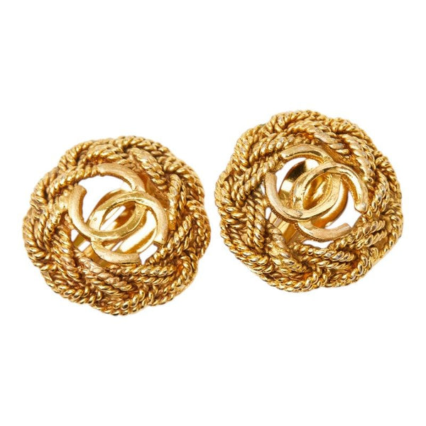 Chanel Vintage Coco Mark Earrings