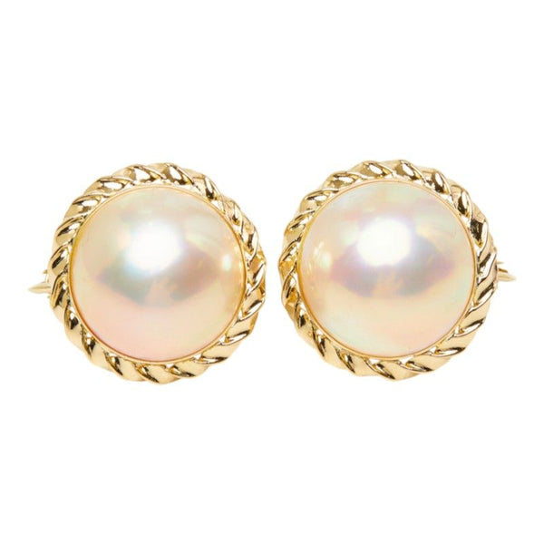 Au750 Pearl Earrings