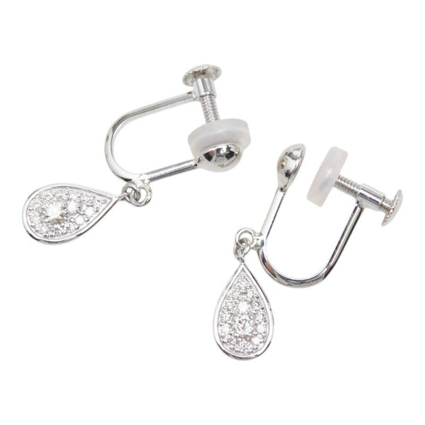 Pt900 Platinum Diamond Drop Earrings