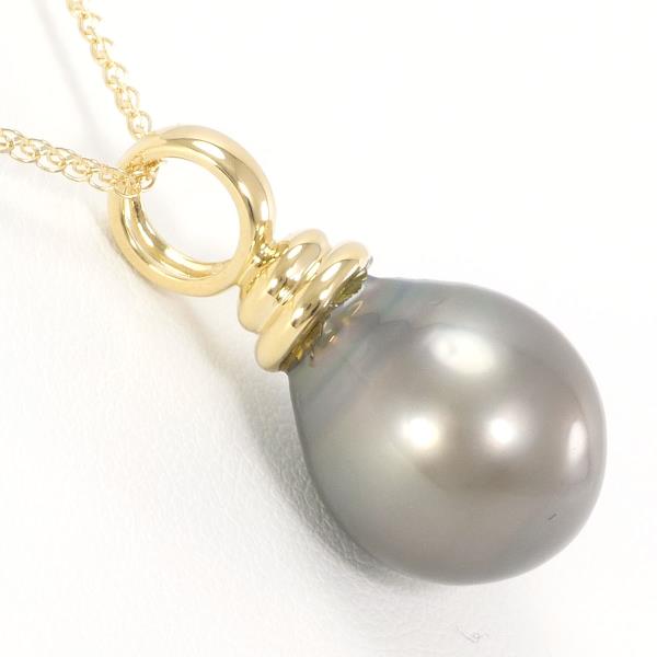 18K Yellow Gold Necklace with Pearl, total weight around 6.4g, approximately 50cm - Women's