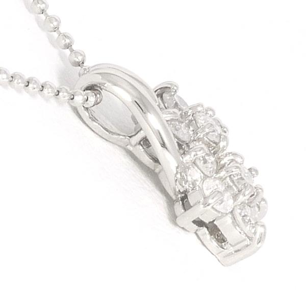 Platinum PT900/PT850 Diamond Necklace, 0.50ct Diamond, Approximate Total Weight 3.8g, Ladies' Silver Jewelry, Approximate 40cm length