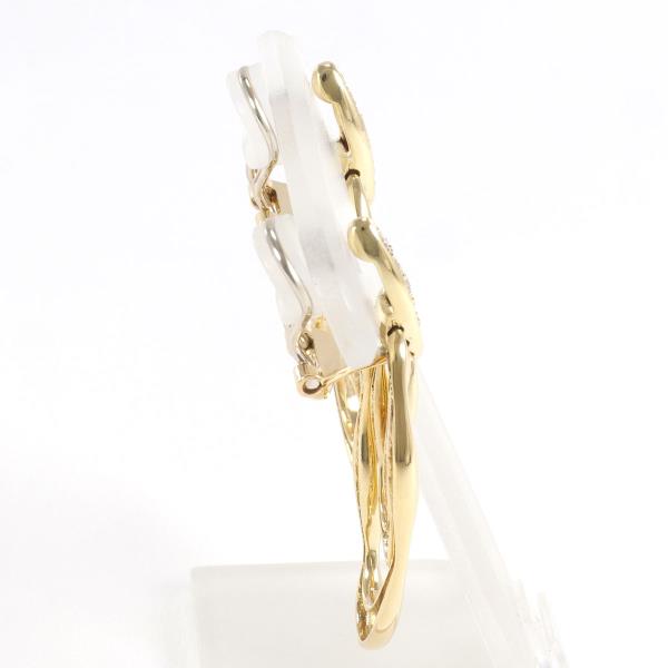 Aquascutum 13.4g K18 Yellow Gold Diamond Earrings for Women