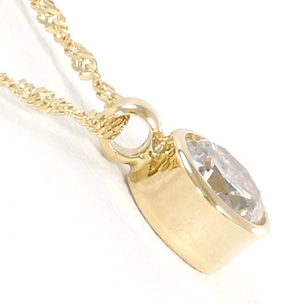1P D0.37ct Necklace in K18 Yellow Gold/Diamond for Women