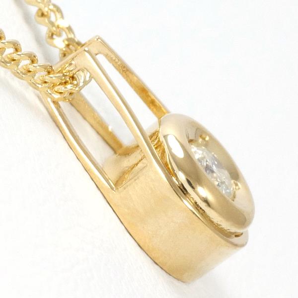 18K Yellow Gold Diamond Necklace - 0.10 Diamonds, Total Weight