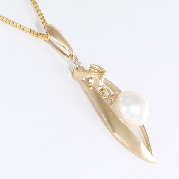 K18 Yellow Gold Pearl Necklace, Total Weight about 3.4g, Length about 41cm - For Women  (Pre-owned)